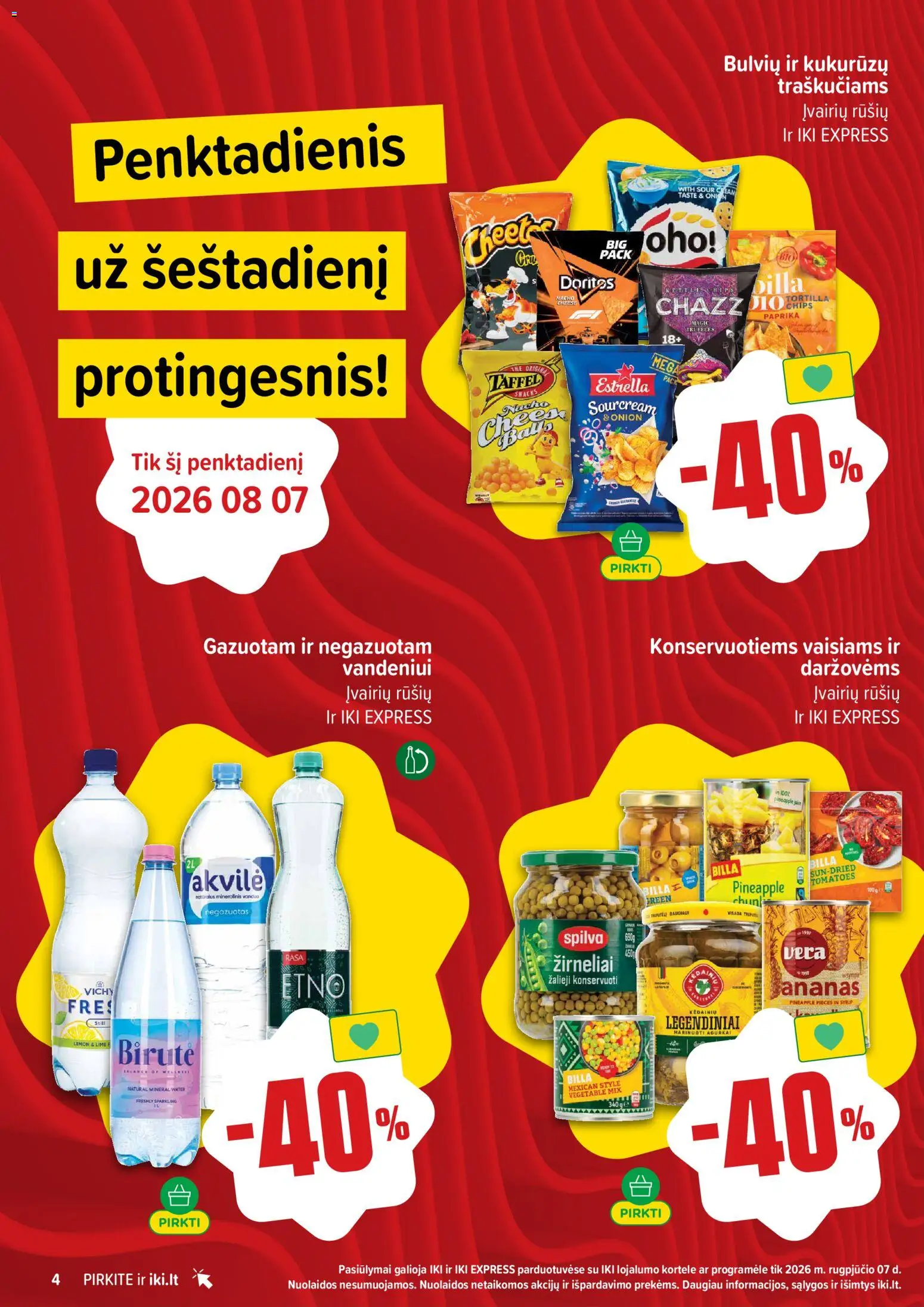 IKI akcijos nuo 2026.08.03 | Puslapis: 4 | Prekių: Paprika, Agurkai, Žirneliai