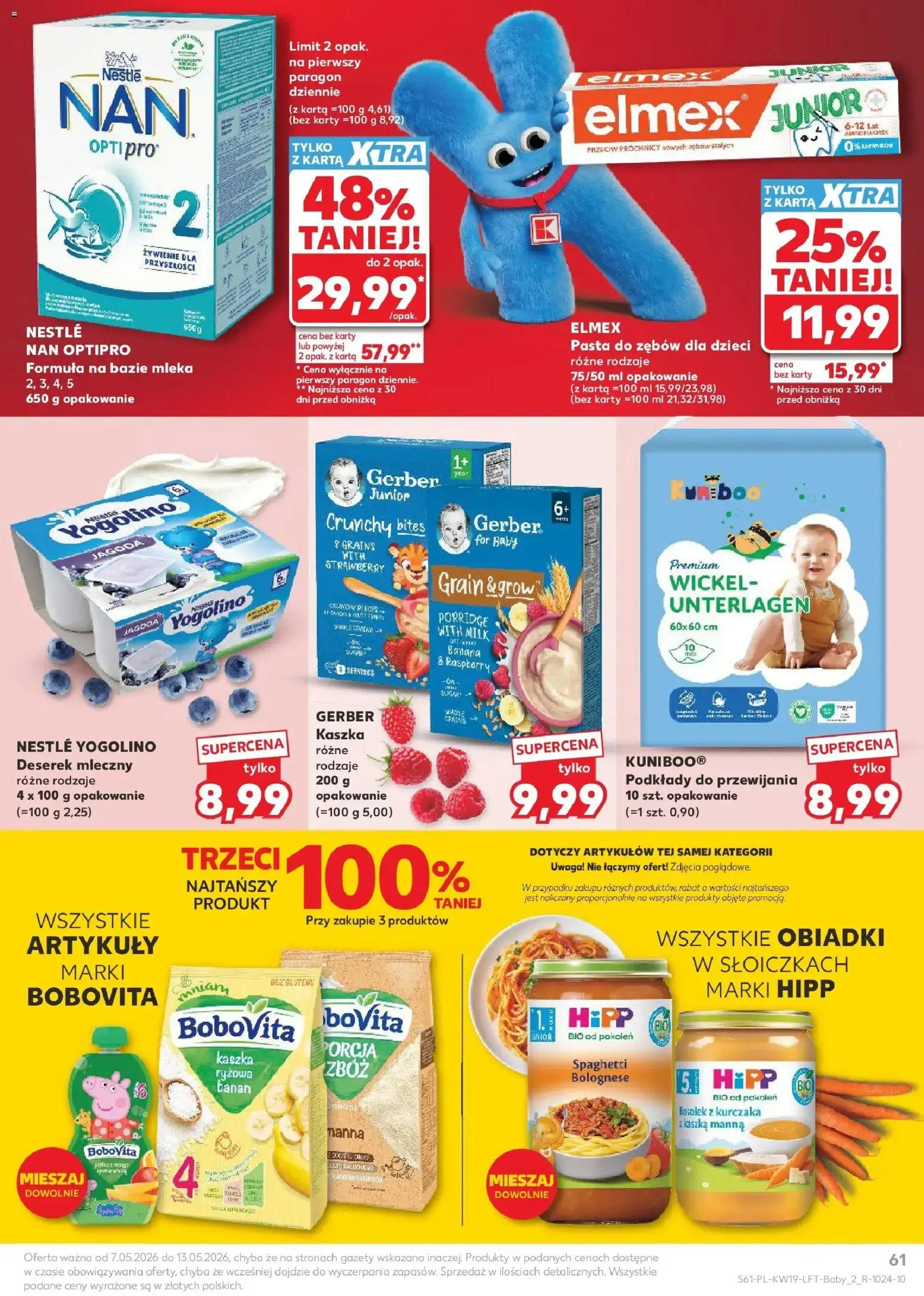 Kaufland gazetka od 07.05.2026 | Strona: 61 | Produkty: Karta, Mleka, Banan, Pasta do zębów