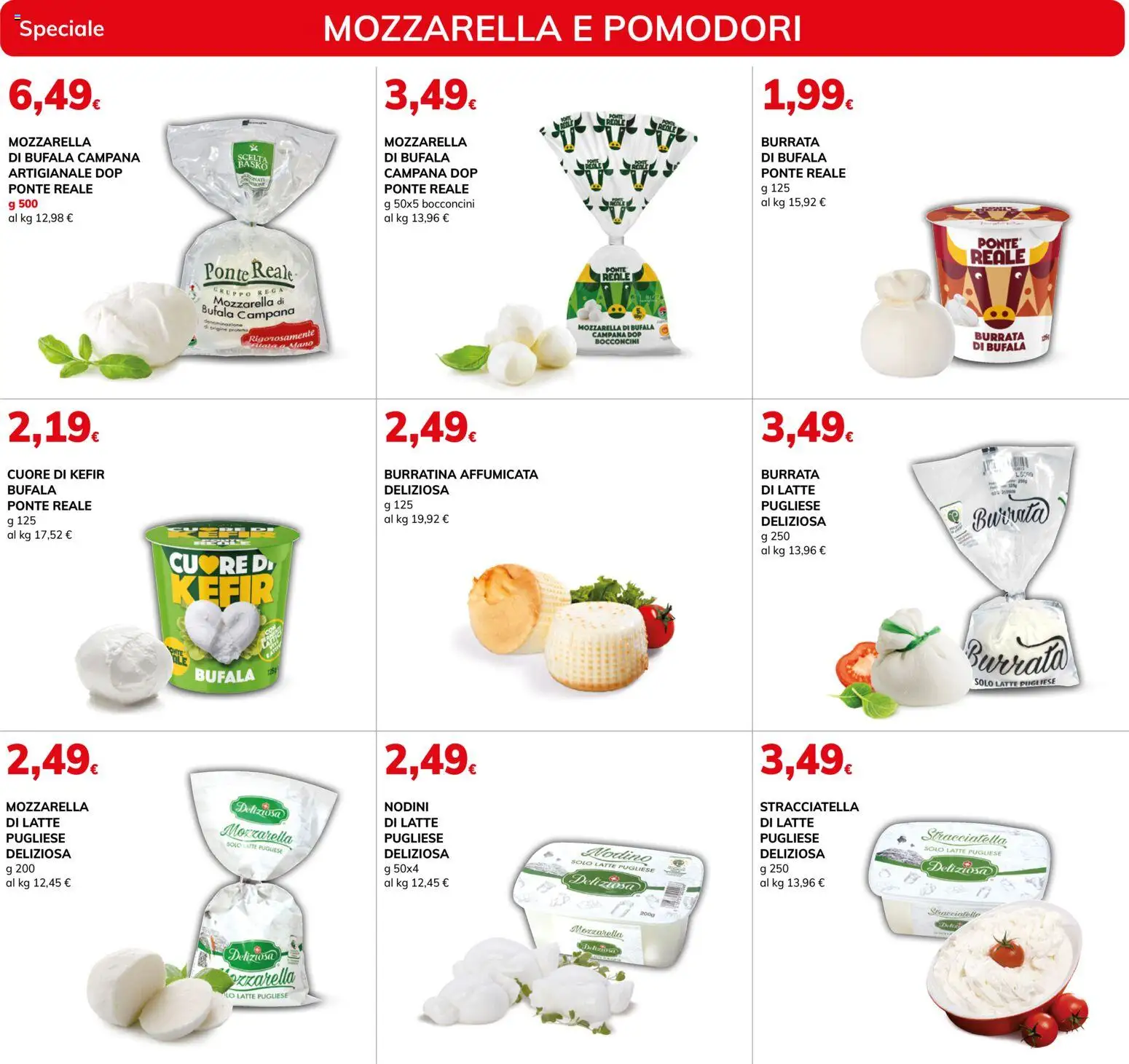 Volantino Basko del 21/07/2026 | Pagina: 2 | Prodotti: Latte, Pomodori, Burrata, Stracciatella
