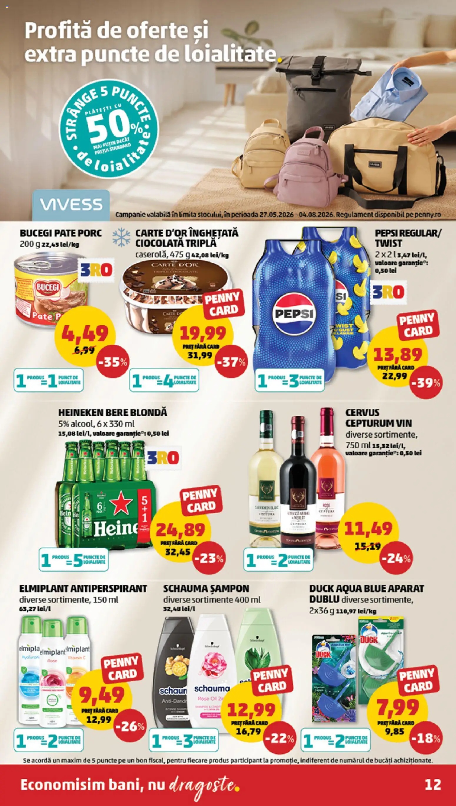 Noul catalog PENNY – valabil de la 15.07.2026 | Pagină: 12 | Produse: Pepsi, Șampon, Bere, Înghețată