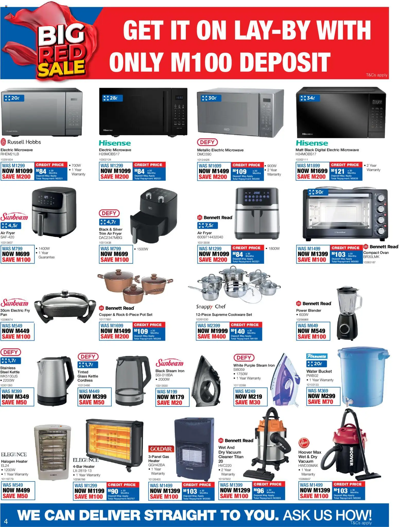 New OK Furniture catalogue – valid from 18.05.2026 | Page: 4 | Products: Microwave, Air fryer, Cookware, Water