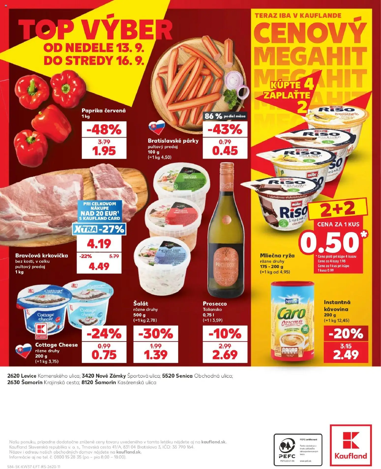 Kaufland SK akciós ujság - amely érvényes a következő dátumtól: 2026.09.10. | Oldal: 84 | Termékek: Paprika, Prosecco, Nestlé, Tento