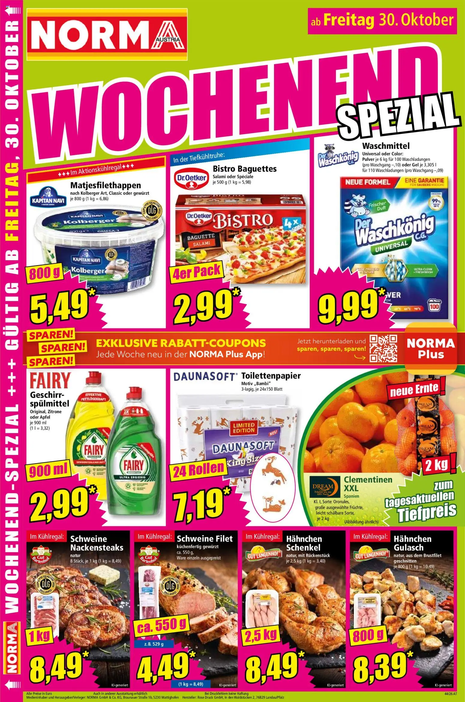 Norma Flugblatt gültig ab 26.10.2026 | Seite: 16 | Produkte: Zitrone, Duft, Salami, Äpfel