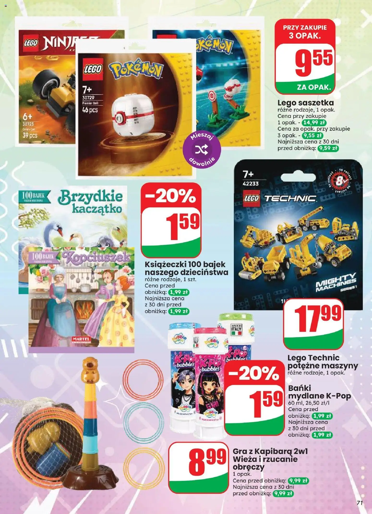 Dino gazetka od 12.08.2026 | Strona: 71 | Produkty: Gra, Lego, Bańki mydlane