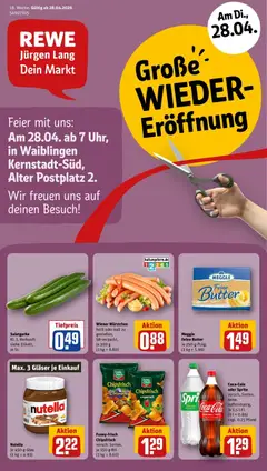 Nutella, je 450-g-Glas ab 27.04.2026 gültig | Seite: 1 | Produkte: Sprite, Cola, Butter, Funny frisch