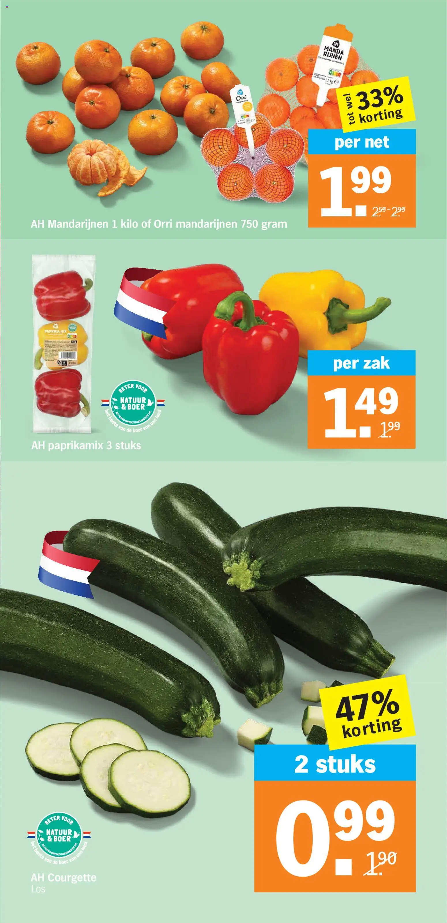 {H1} | Pagina: 20 | Producten: Courgette, Mandarijnen, Zak