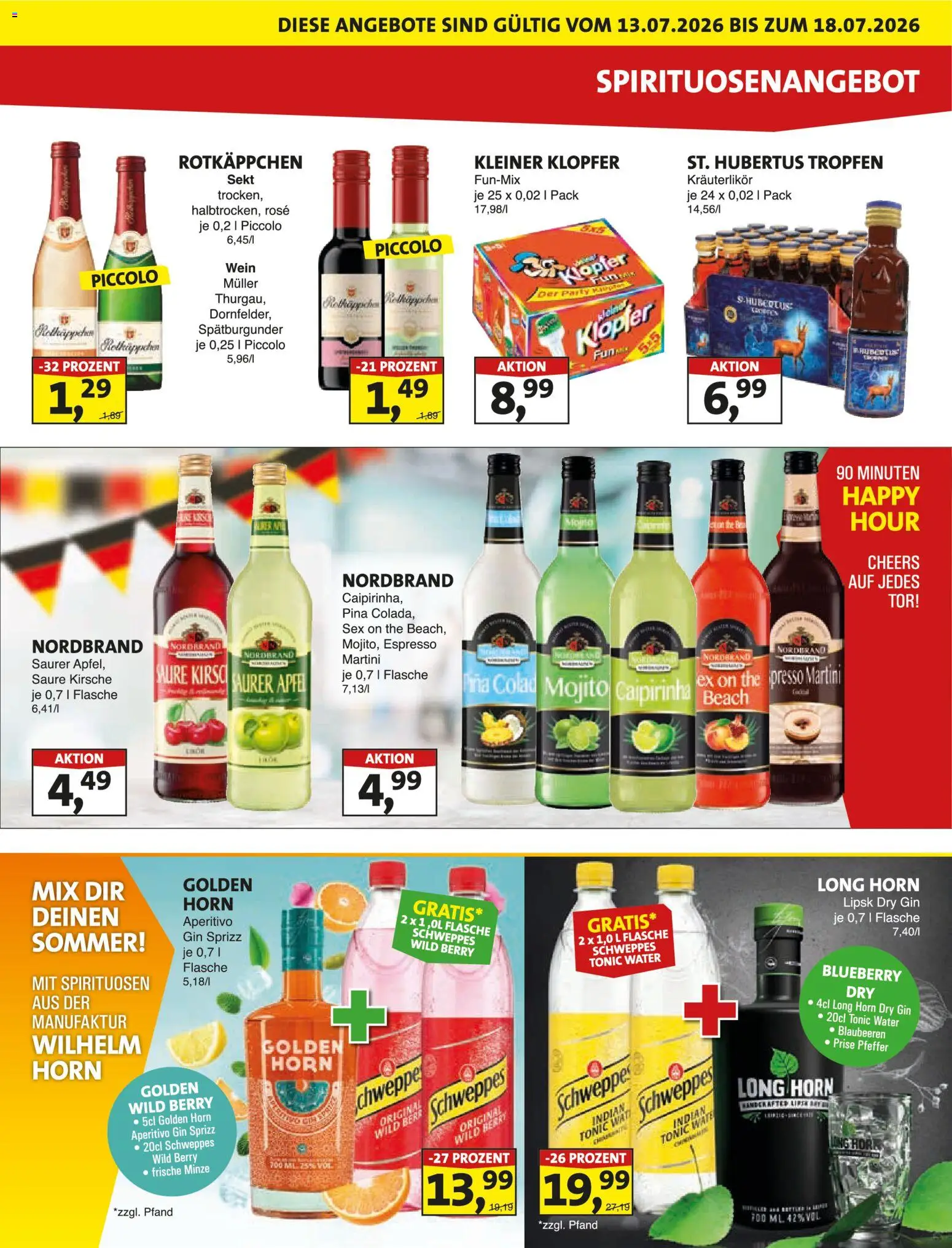 Lösch Depot Prospekt – gültig ab 13.07.2026 | Seite: 3 | Produkte: Äpfel, Schweppes, Gin, Hubertus tropfen