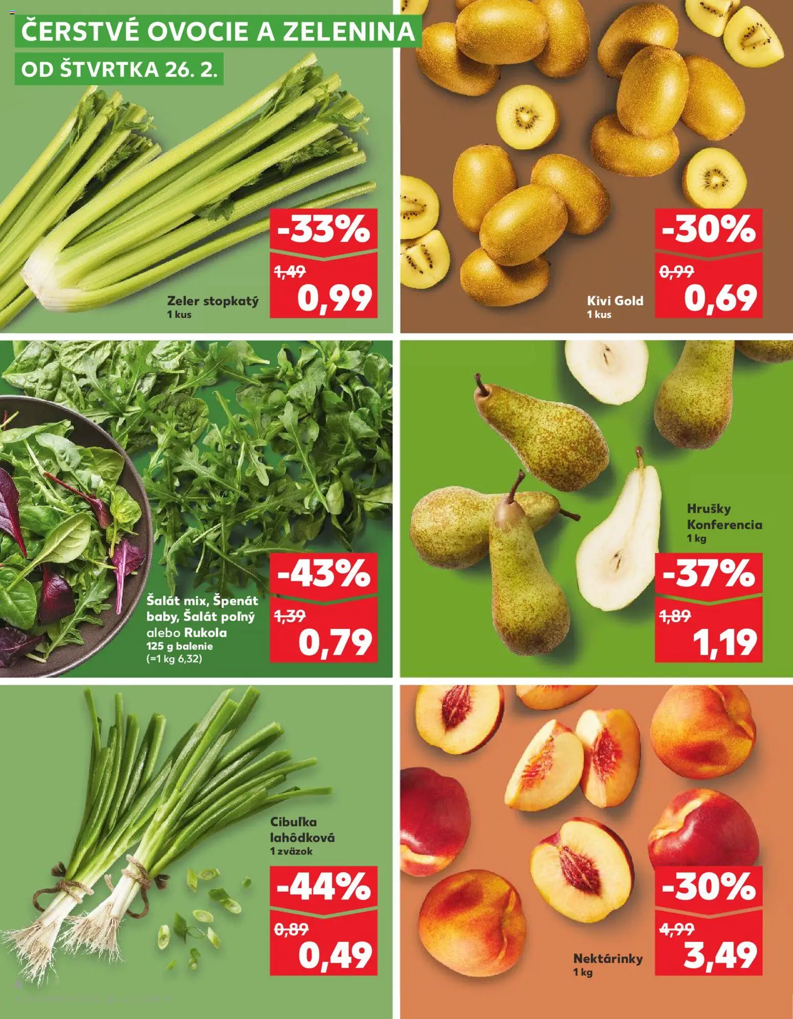 Nové Kaufland akcie – leták je platný od 26.02.2026 | Strana: 6 | Produkty: Zelenina, Šalát, Kivi, Zeler