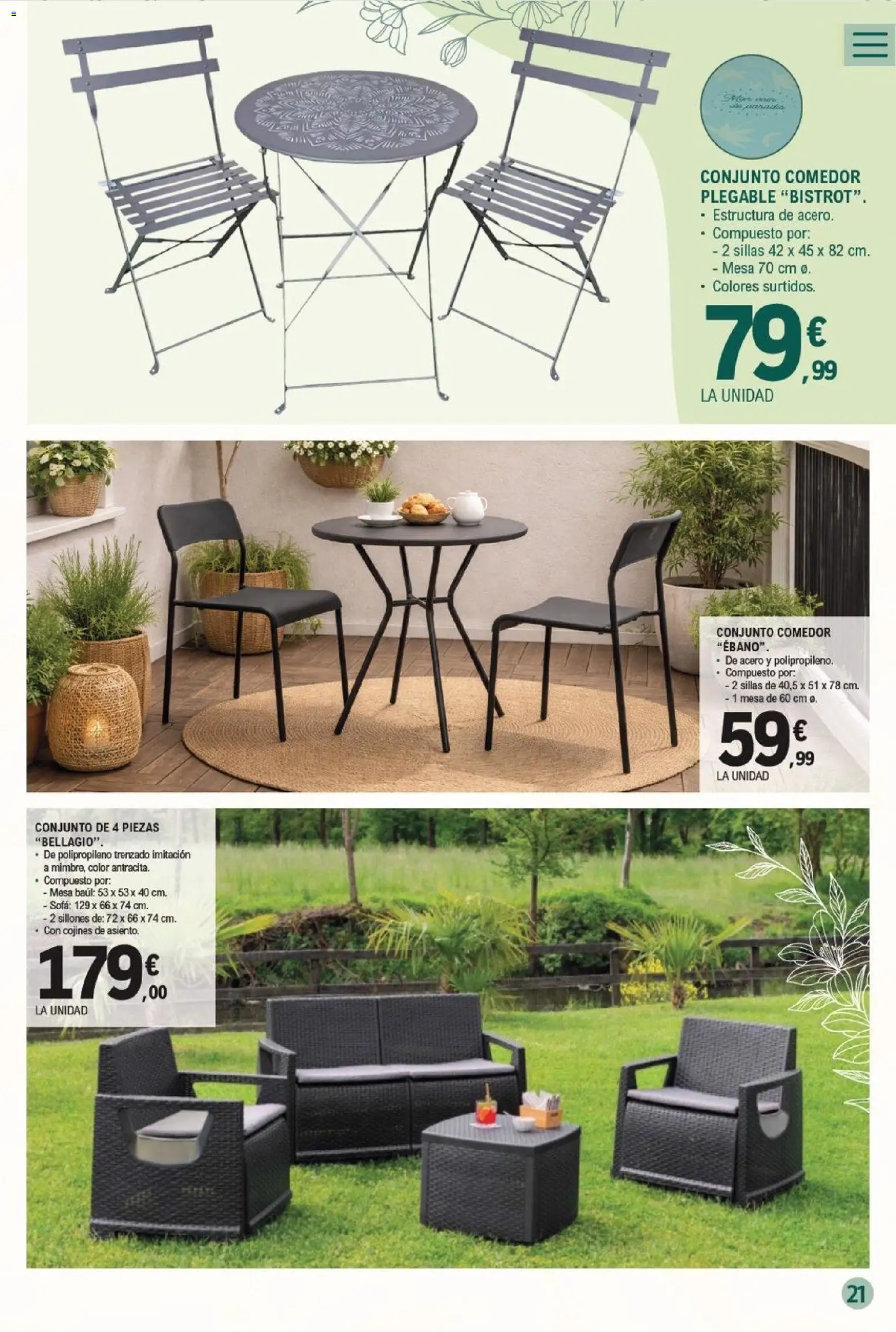 E.Leclerc folleto │ válido desde el 13.03.2026 | Página: 21 | Productos: Sofá, Mesa