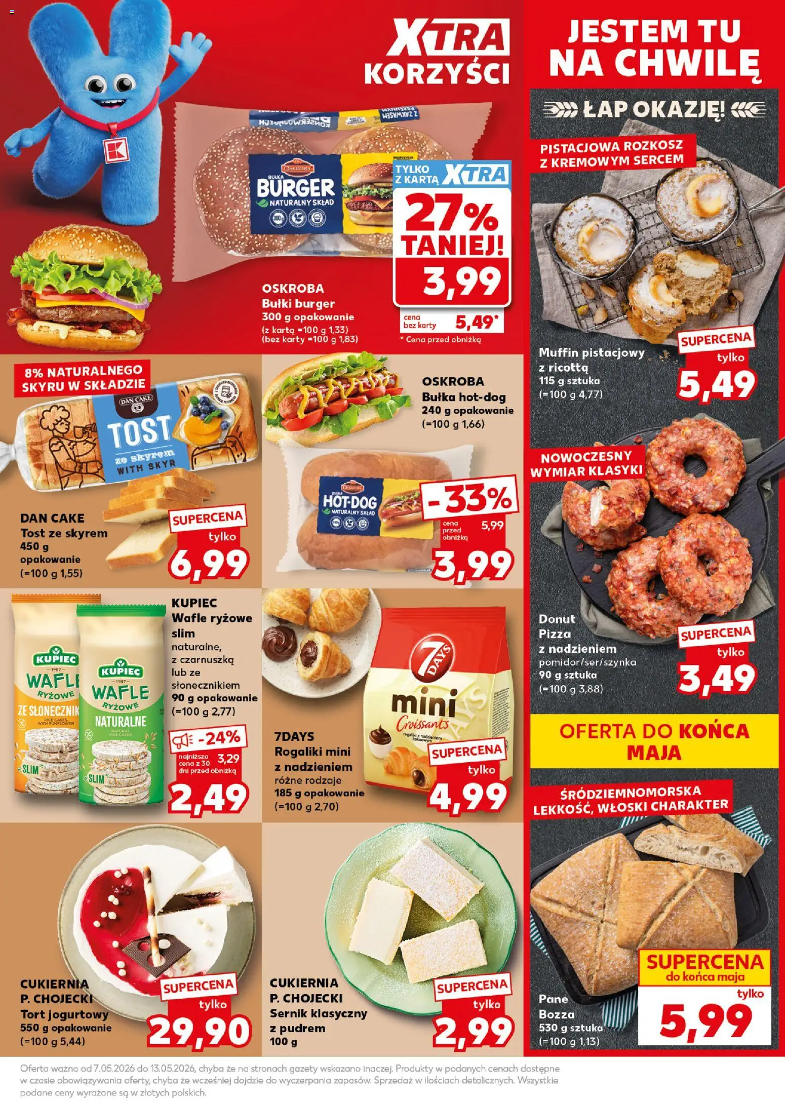 Kaufland Polsko leták - Mocny start od 11.05.2026 | Strana: 21 | Produkty: Ricotta, Burger, Pizza, Karty