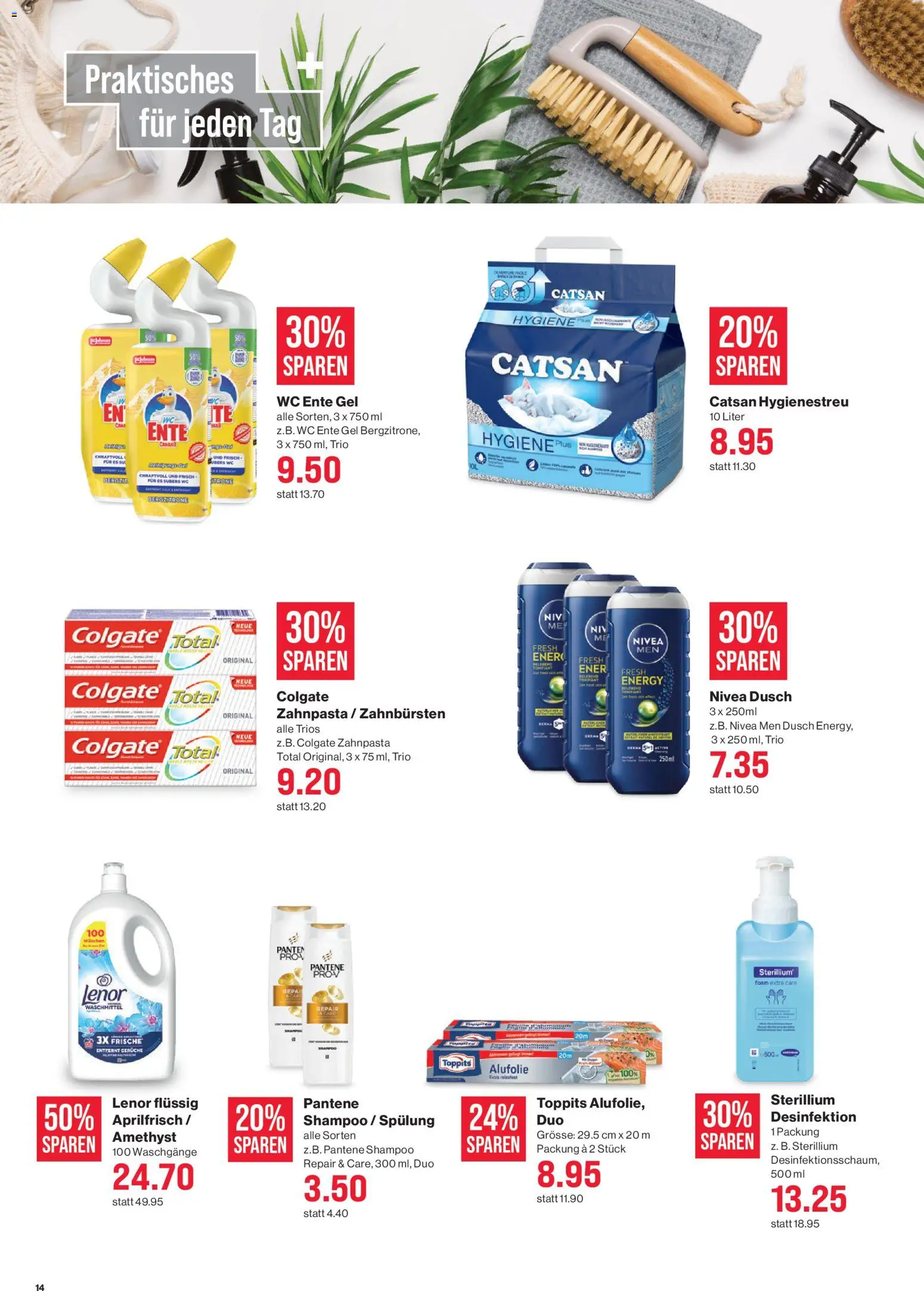 SPAR aktionen – gültig ab 25.06.2026 | Seite: 14 | Produkte: Shampoo, Zahnpasta, Waschmittel, Spülung