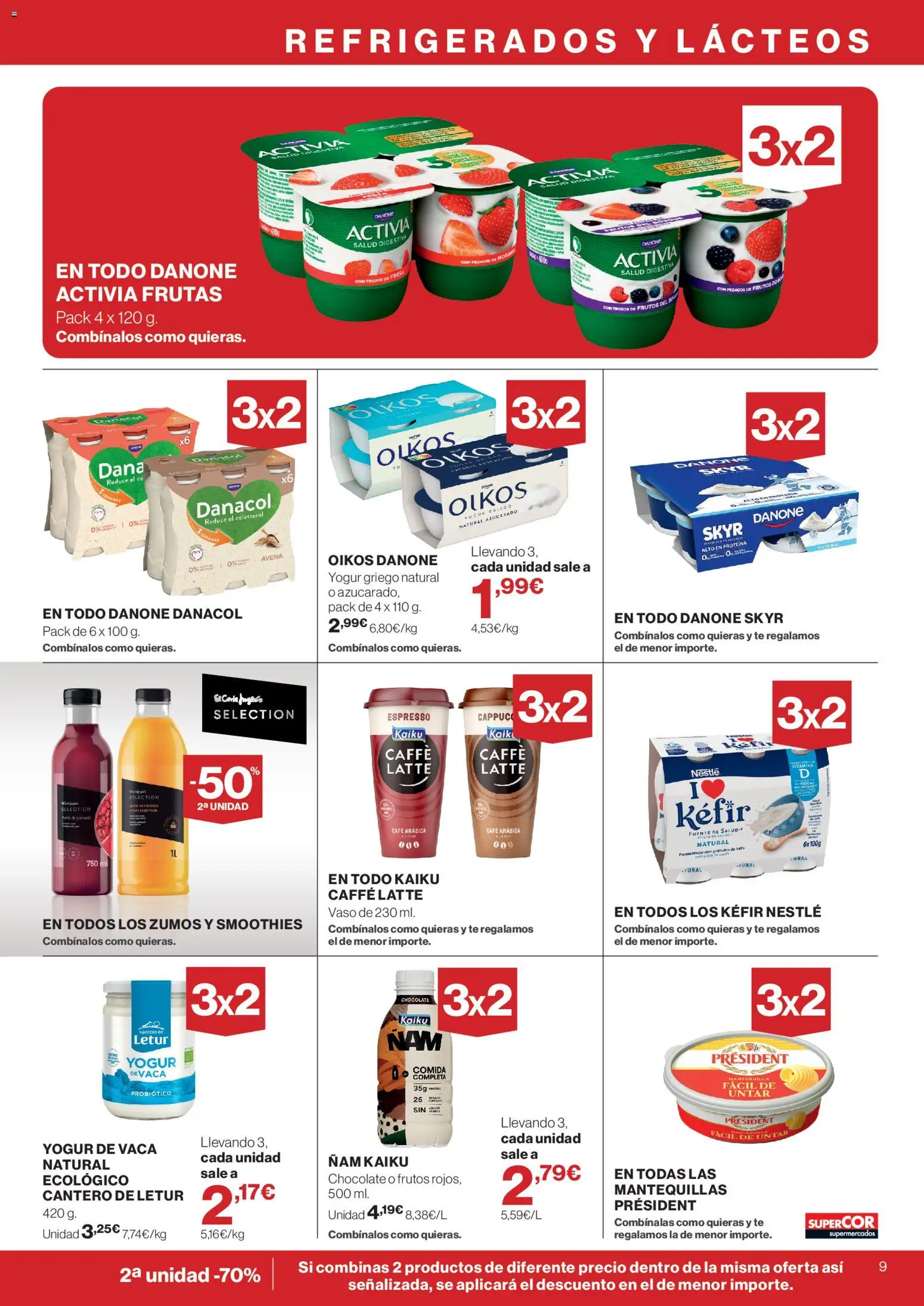 Supercor folleto │ válido desde el 28/10/2026 | Página: 9 | Productos: Kéfir, Yogur, Café, Té