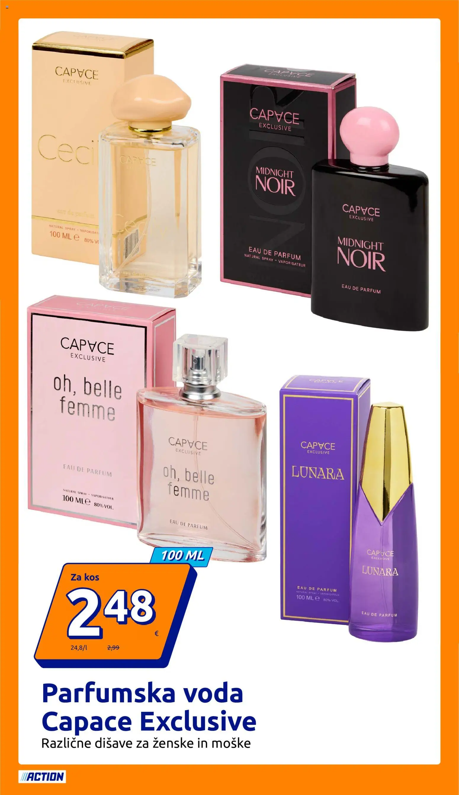 Novi Action katalog ponudbe – veljaven od 28.10.2026 | Stran: 29 | Izdelki: Kos, Parfum, Voda, Parfumska voda