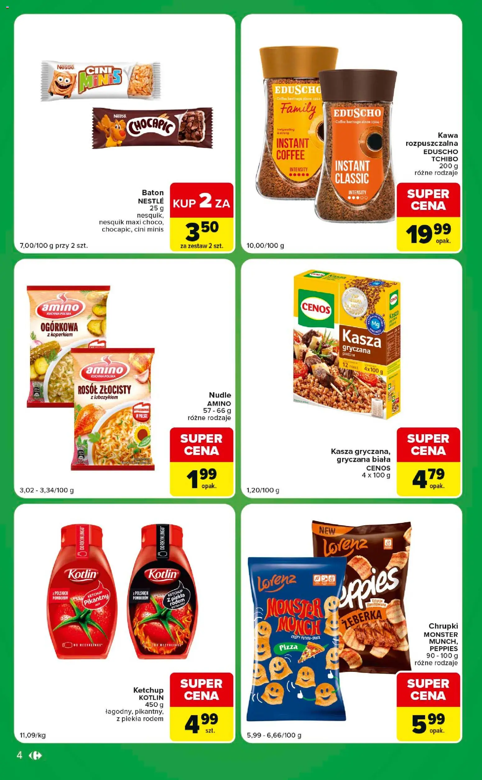 Carrefour gazetka - Express od 18.08.2026 | Strona: 4 | Produkty: Cini Minis, Żeberka, Chrupki, Baton