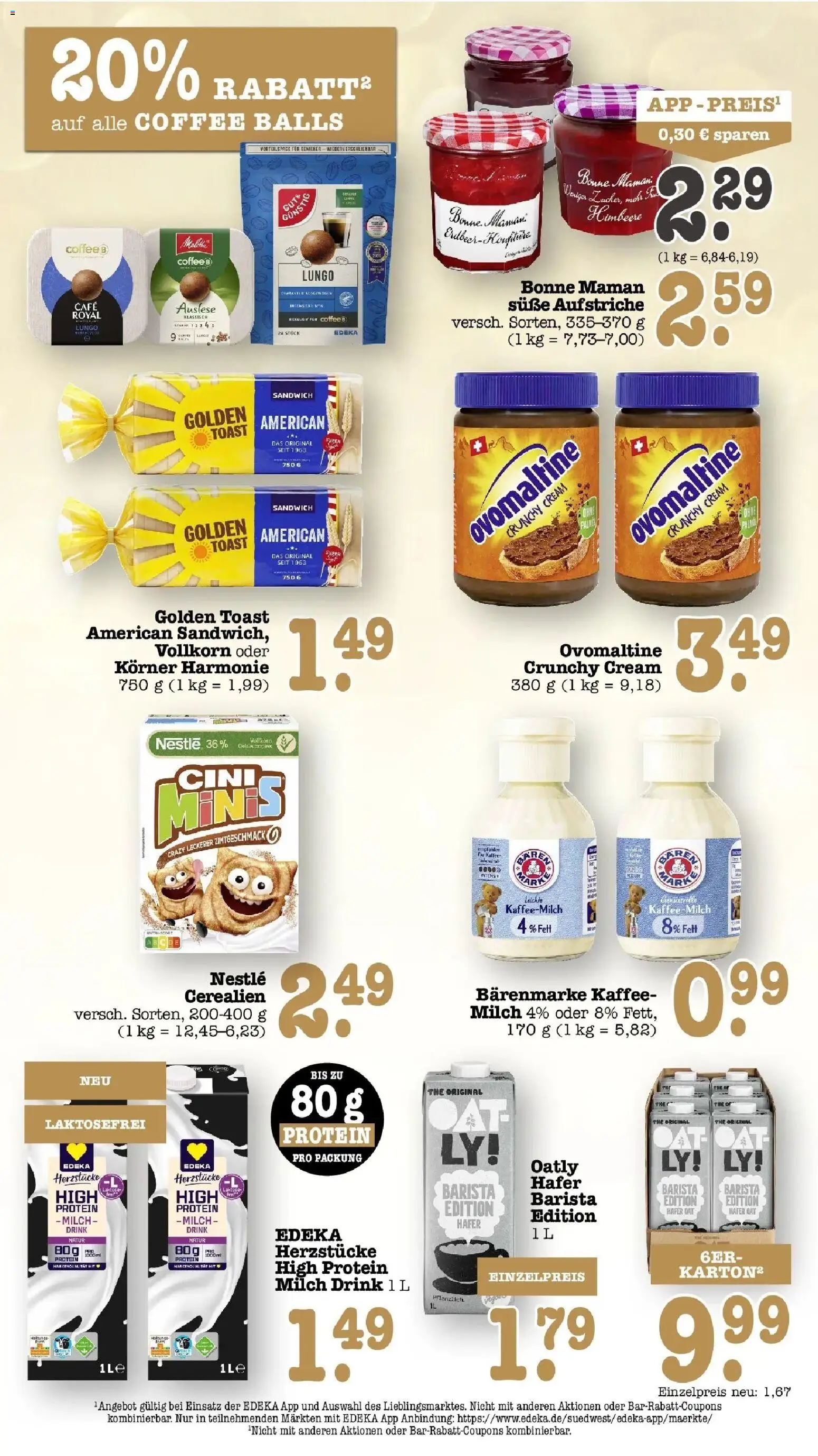 Edeka Prospekt Offenbach (ab 28.09.2026) » Angebote Online | Seite: 35 | Produkte: Ovomaltine, Kaffee, Toast, Bonne maman