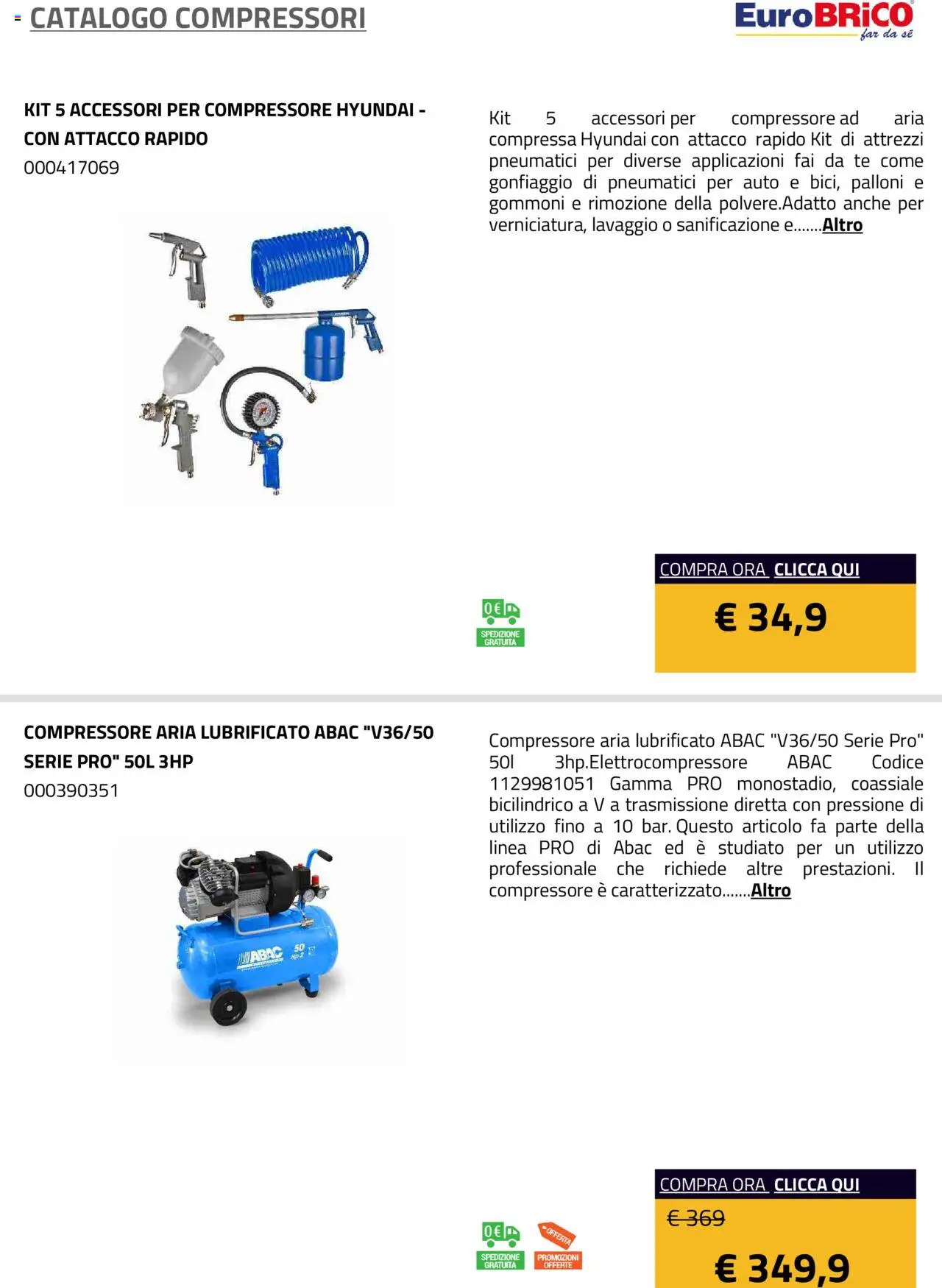 Volantino Eurobrico del 23.07.2025 | Pagina: 7 | Prodotti: Tè, Compressore