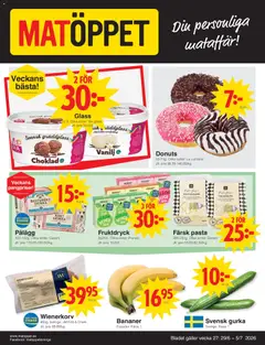 Matöppet erbjudanden - Förhandsvisning av reklamblad från butik Matöppet aktuell från 29/06/2026