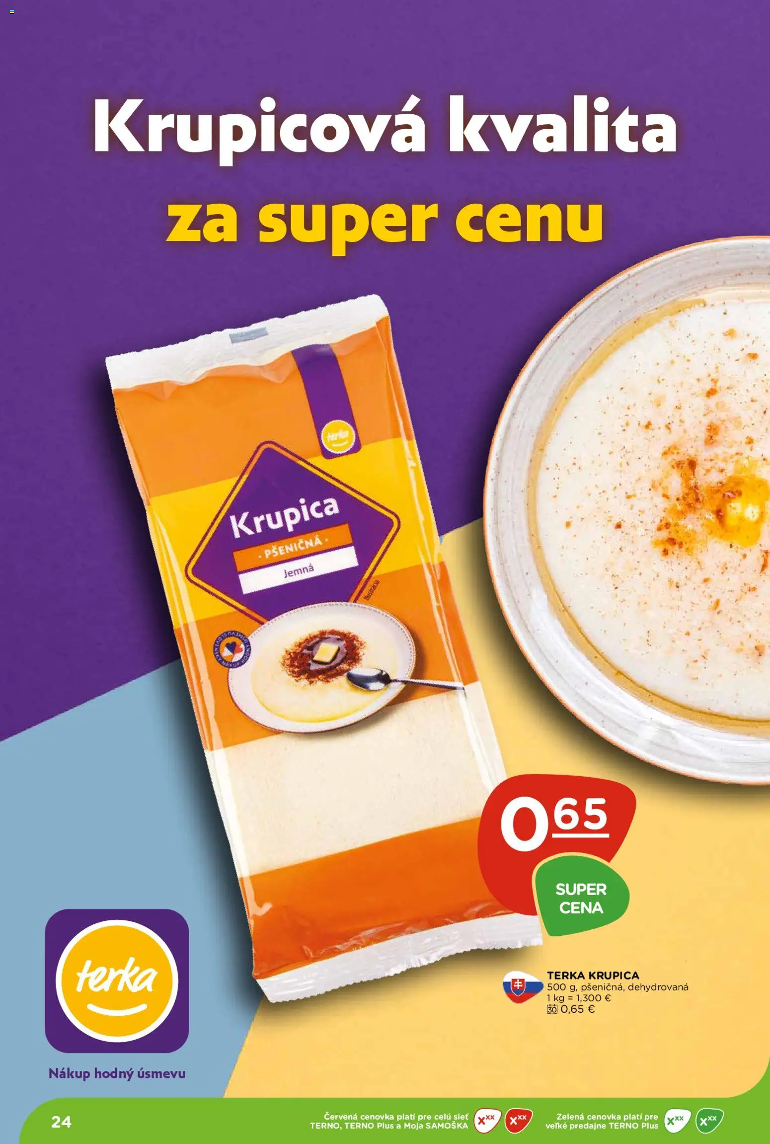 Nové Terno akcie – leták je platný od 06.08.2026 | Strana: 24 | Produkty: Krupica