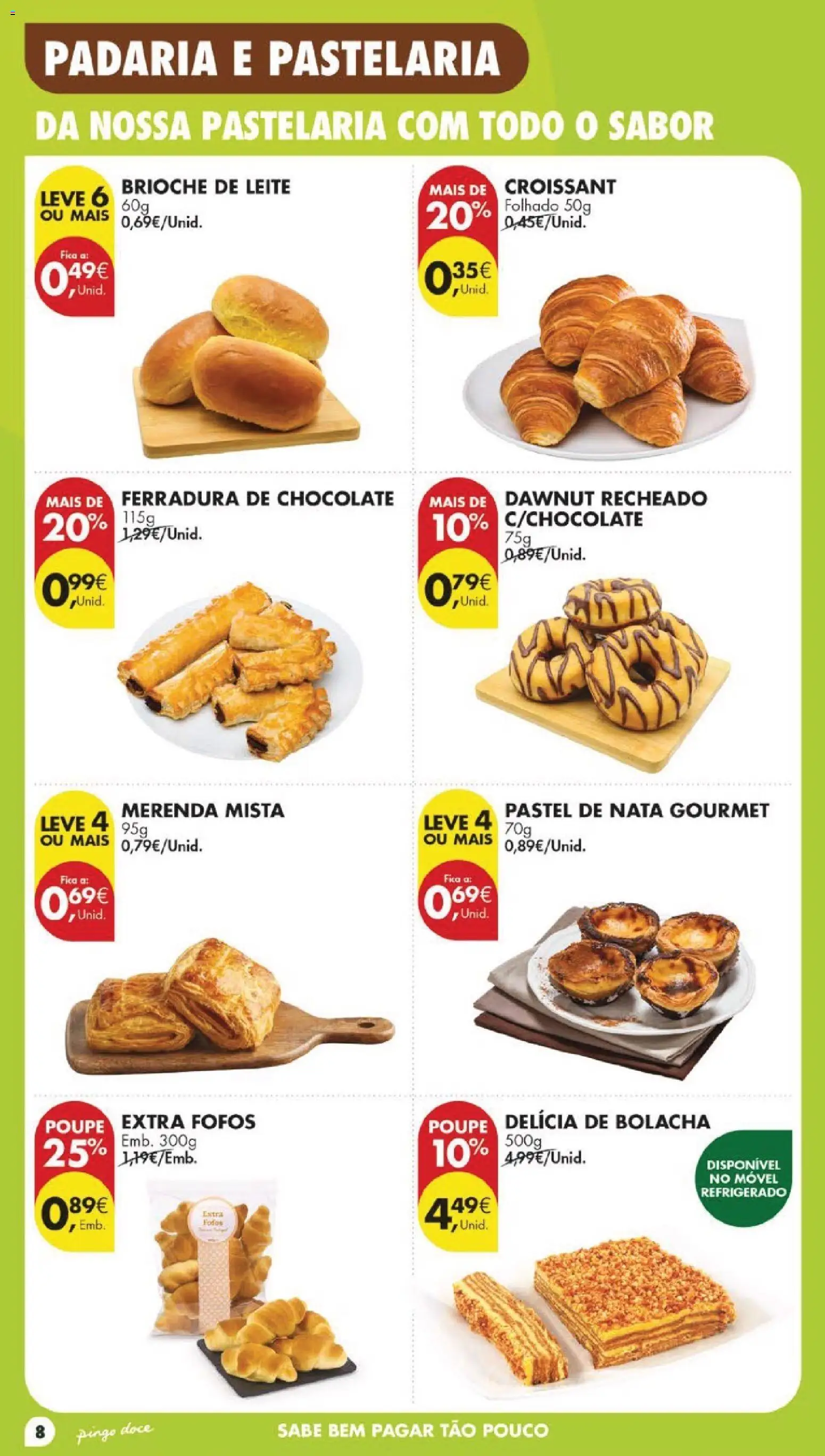 Pingo Doce folheto │ válido de 19.05.2026 | Página: 8 | Produtos: Padaria, Leite, Chocolate, Nata