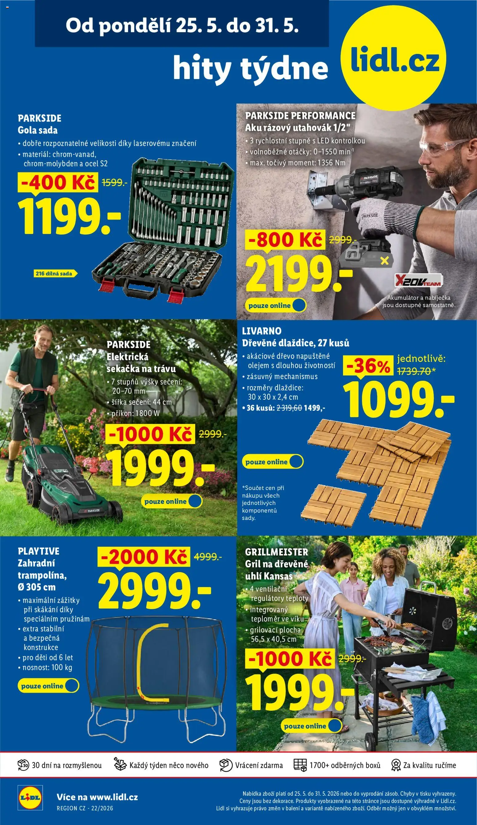 Lidl leták od 28.05.2026 | Strana: 48 | Produkty: Parkside, Gola sada, Dřevěné uhlí, Aku rázový utahovák