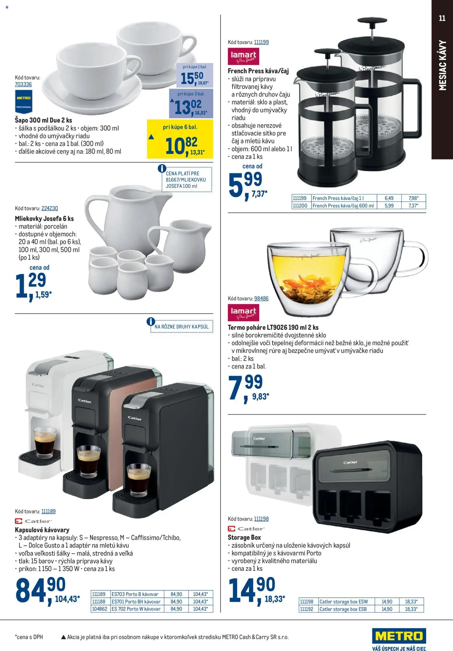 Nové Metro akcie – leták je platný od 09.09.2026 | Strana: 11 | Produkty: Kávovar, Dolce Gusto, Adaptér