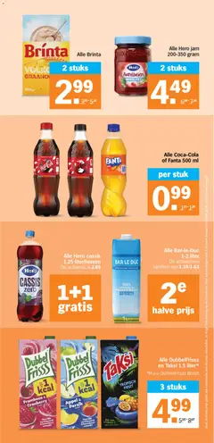 Alle Hero cassis 1.25 literflessen, Hero Cassis Zero 1.25 liter - Voorbeeld van een folder van Albert Heijn, geldig van 13-07-2026 | Pagina: 28 | Producten: Aardbeien, Boost, Appel, Mineraalwater