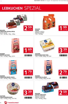 Transgourmet Flugblatt ab 31.08.2026 gültig | Seite: 18 | Produkte: Milch, Lebkuchen