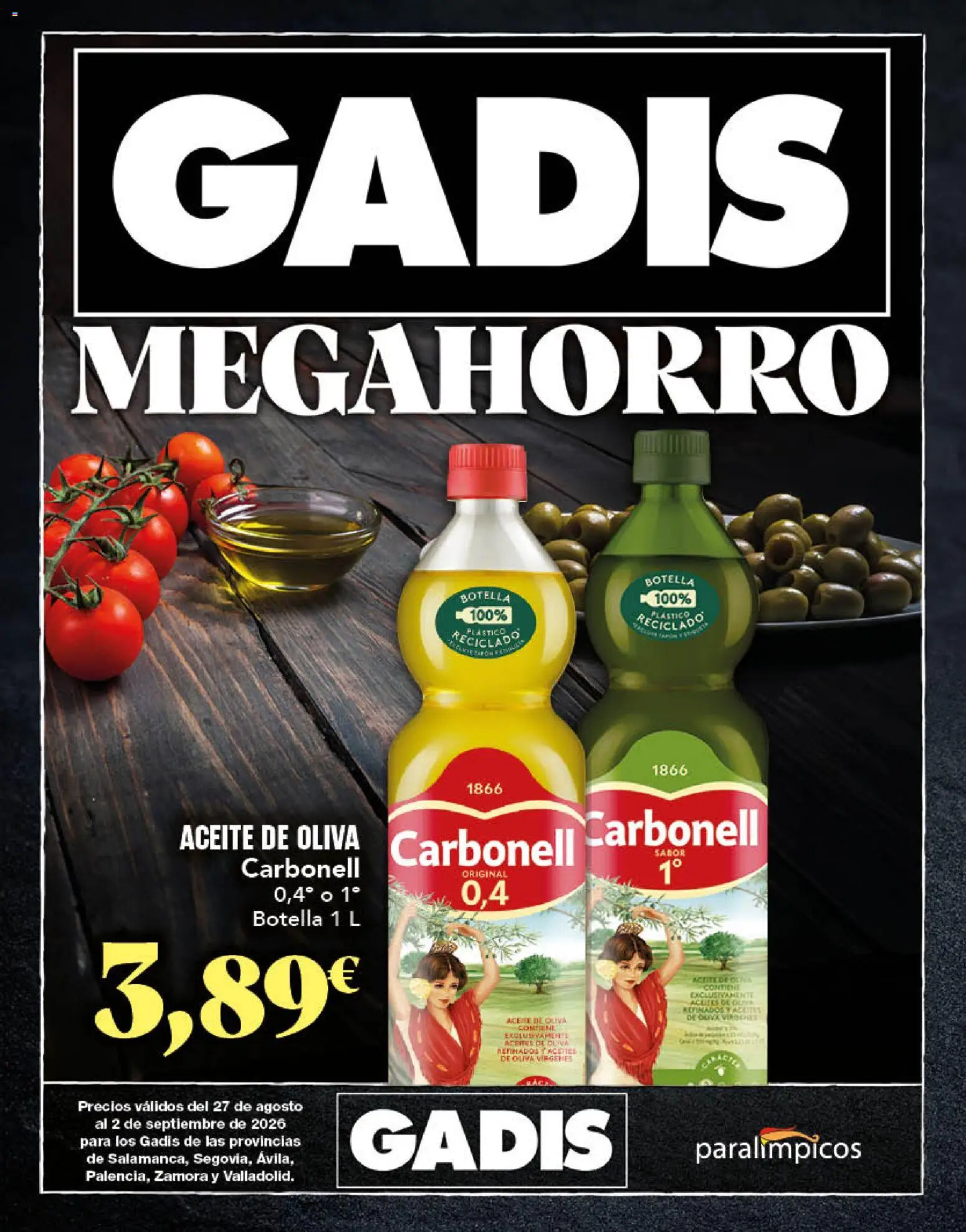 Gadis folleto │ válido desde el 27/08/2026 | Página: 1 | Productos: Aceite, Aceite de oliva