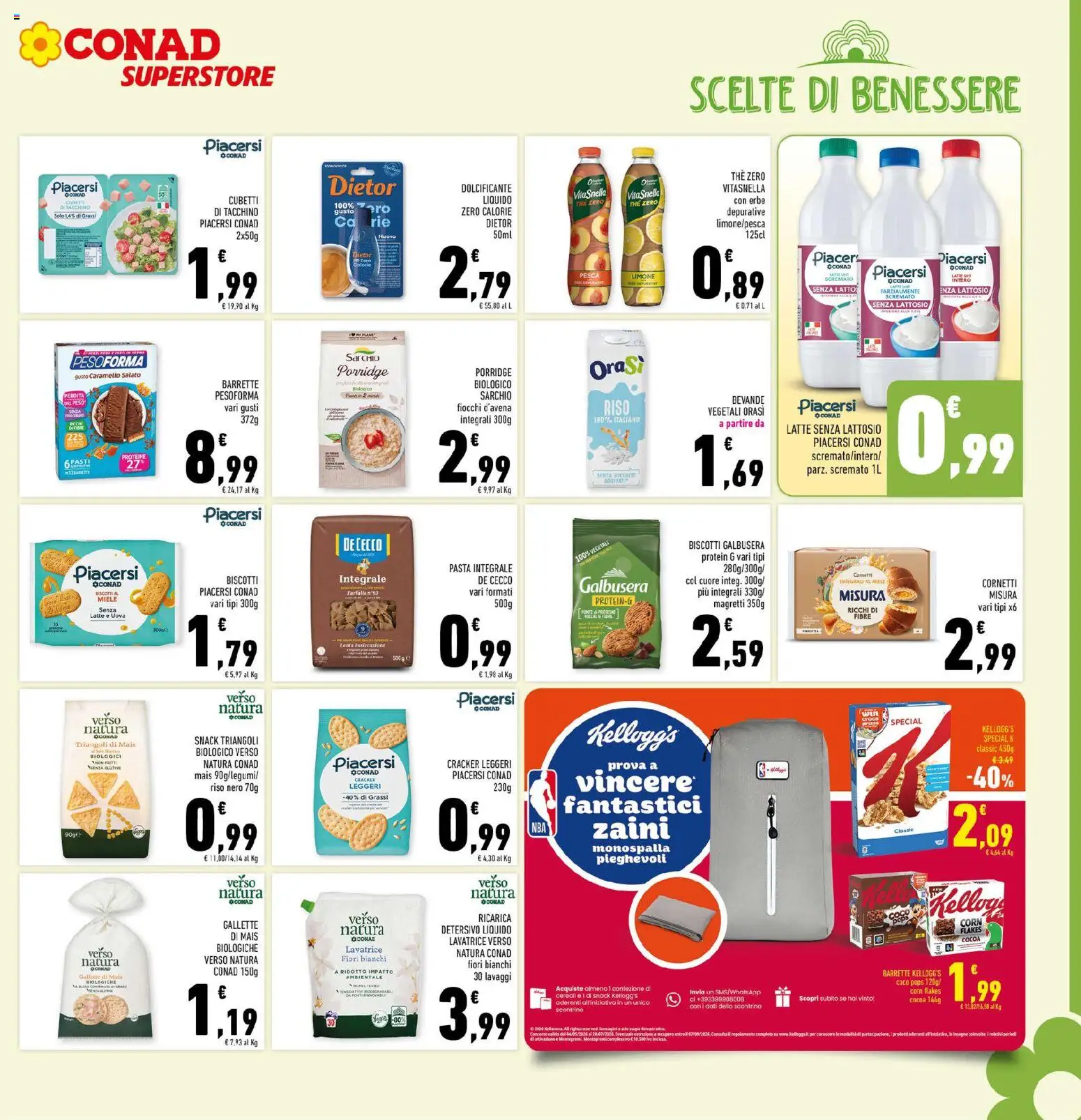 Volantino Conad del 17.06.2026 | Pagina: 11 | Prodotti: Tacchino, Latte, Pasta, Gallette