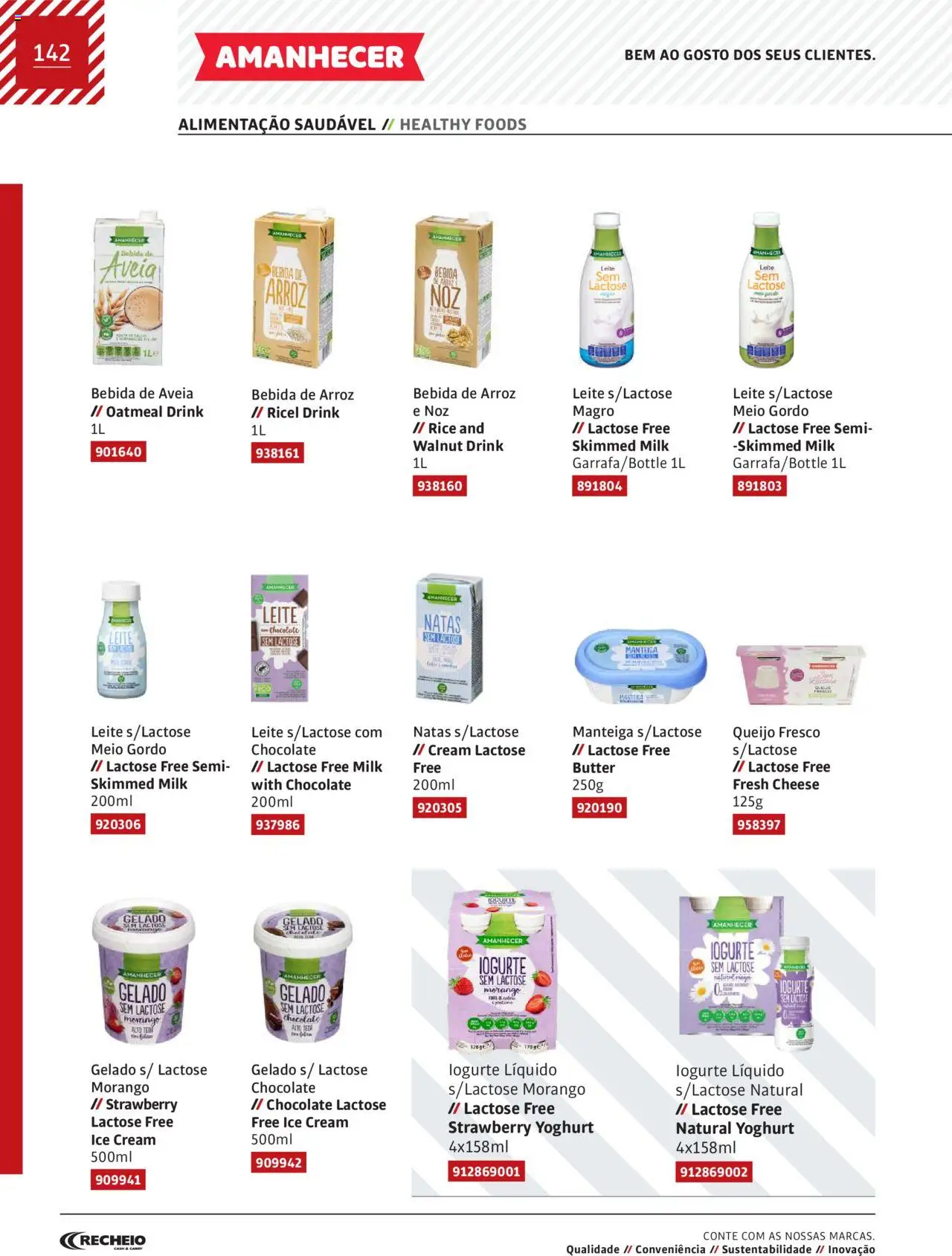 Recheio AS NOSSAS MARCAS │ válido de 19/12/2023 | Página: 142 | Produtos: Gelado, Manteiga, Iogurte, Chocolate
