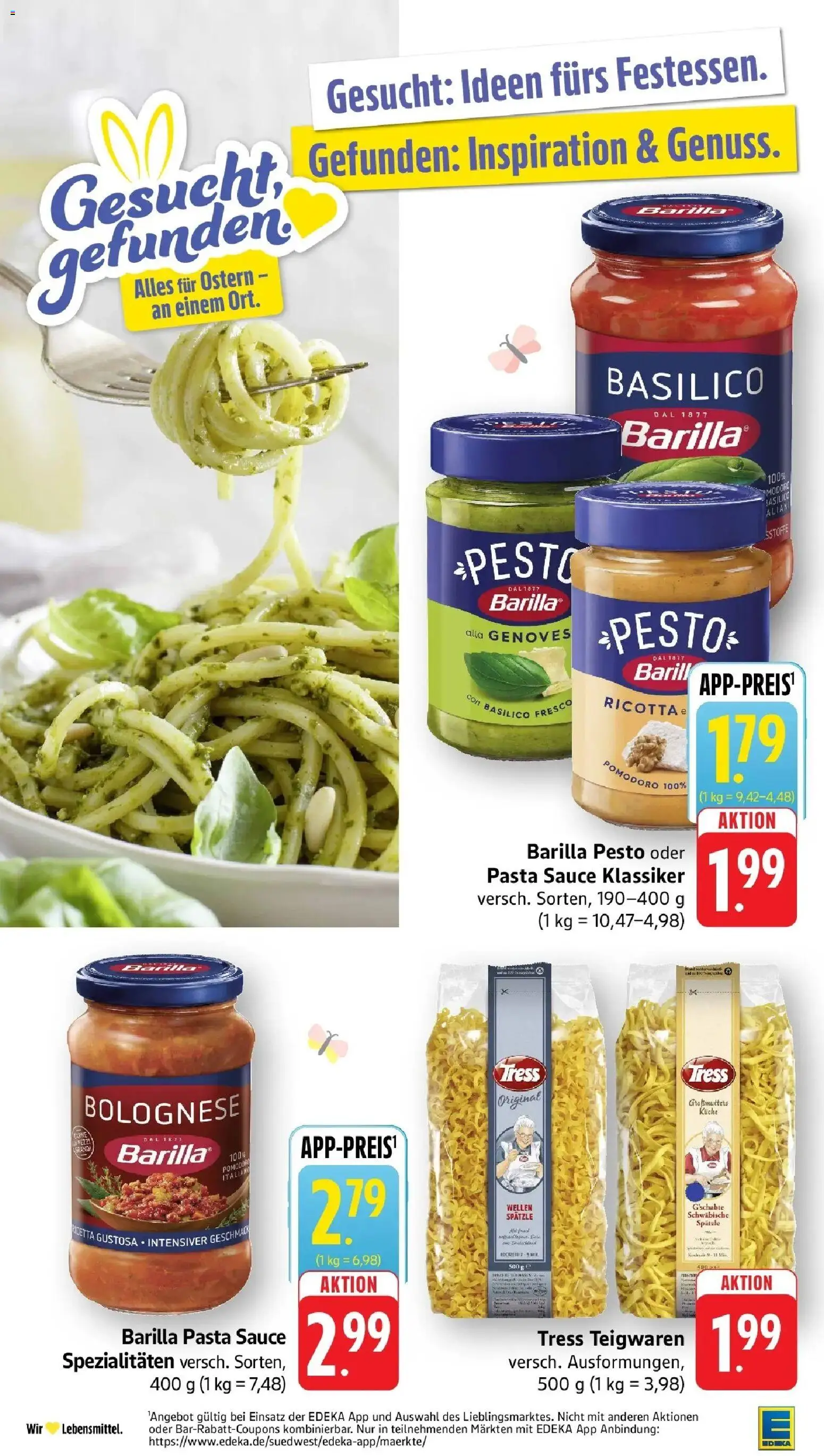 Edeka prospekt Bitburg	 – gültig ab 23.03.2026 | Seite: 28 | Produkte: Barilla, Barilla pesto, Küche, Pasta