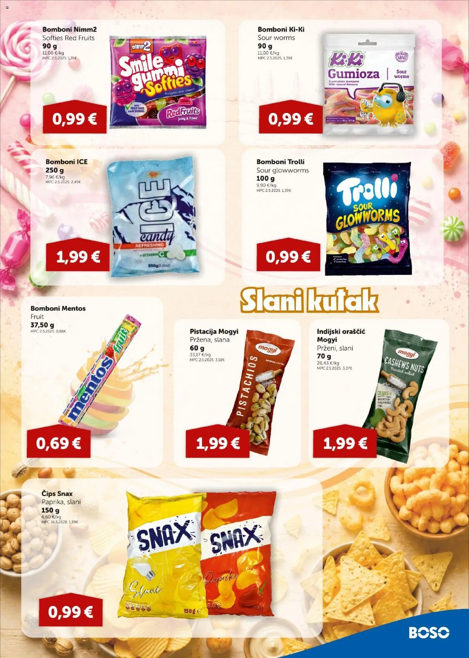 Boso katalog | vrijedi od 16.07.2026 | Stranica: 9 | Proizvodi: Bomboni, Čips