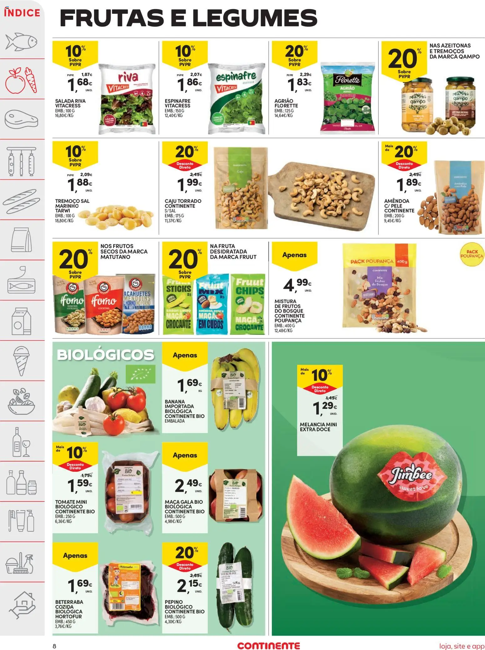 Continente folheto │ válido de 21/07/2026 | Página: 8 | Produtos: Beterraba, Sal, Tremoços, Salada