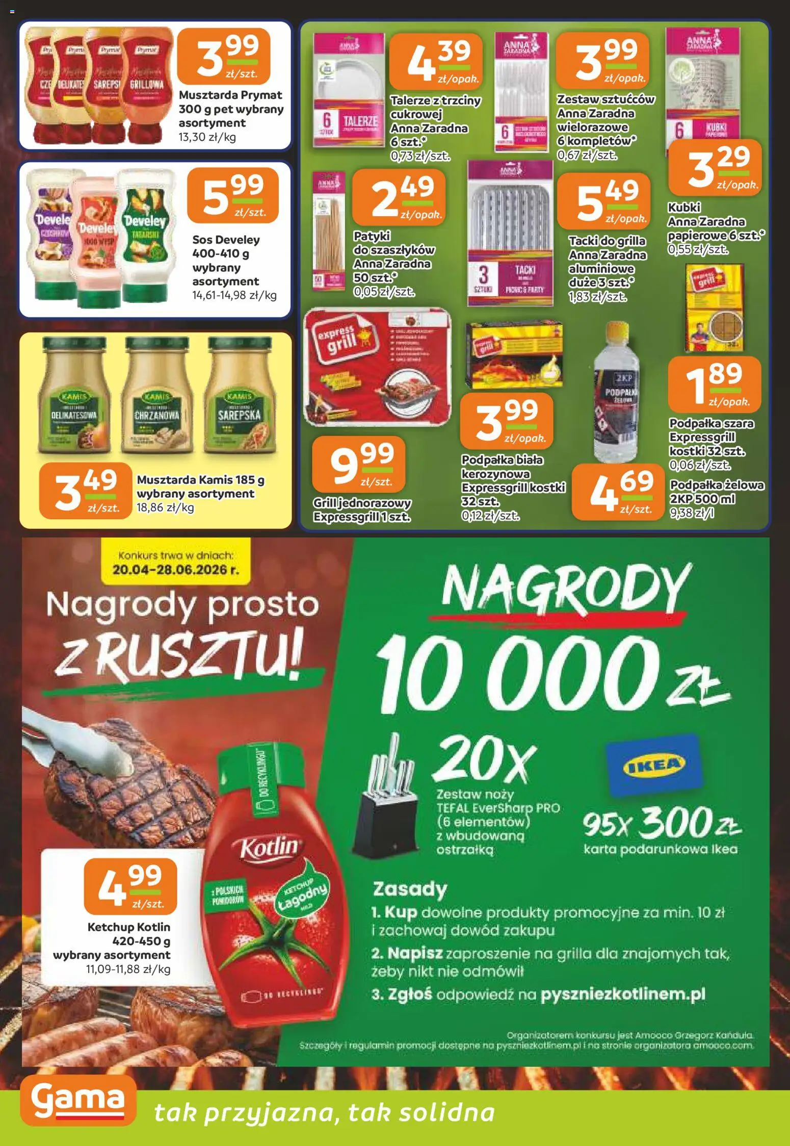 Gama gazetka od 02.06.2026 | Strona: 8 | Produkty: Karta, Grill, Musztarda, Tefal
