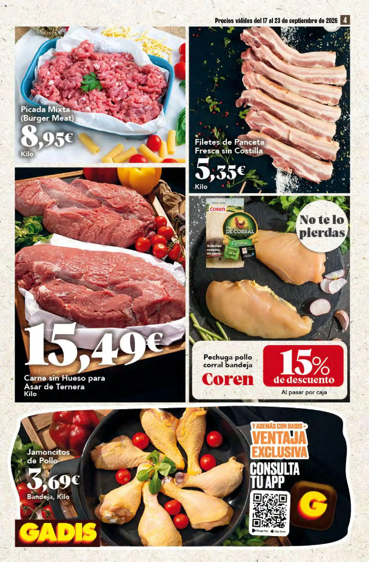 Gadis folleto │ válido desde el 17/09/2026 | Página: 4 | Productos: Té, Bandeja, Carne, Pollo