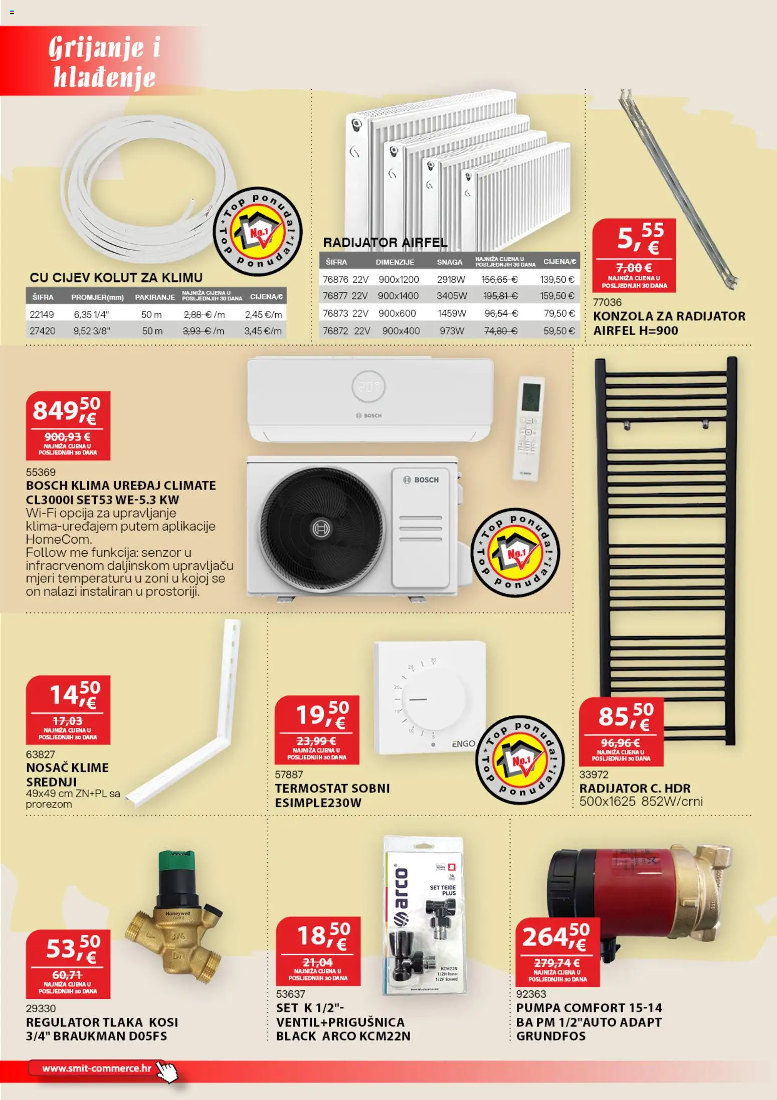 Smit Commerce katalog | vrijedi od 15.05.2026 | Stranica: 8 | Proizvodi: Klima uređaj, Radijator, Klima, Termostat