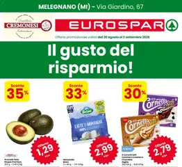 Anteprima del volantino Eurospar volantino Melegnano valido a partire dal 20/08/2026