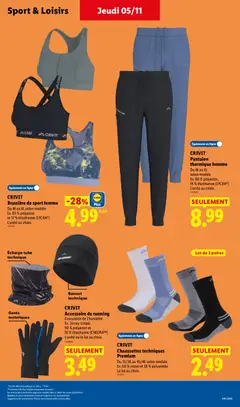 LIDL - Prévisualisation de LIDL catalogue valide à partir de 05/11/2026 | Page: 43 | Produits: Bonnet, Coton, Crivit, Gants