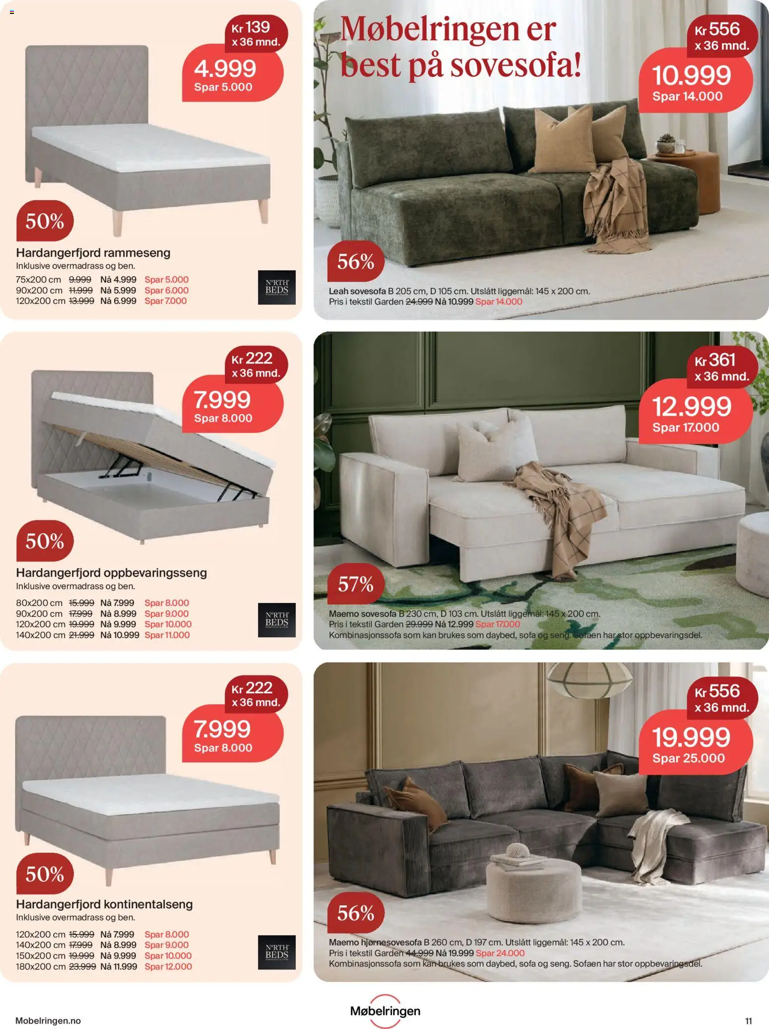 {H1} | Side: 11 | Produkter: Overmadrass, Sovesofa, Kontinentalseng, Sofa