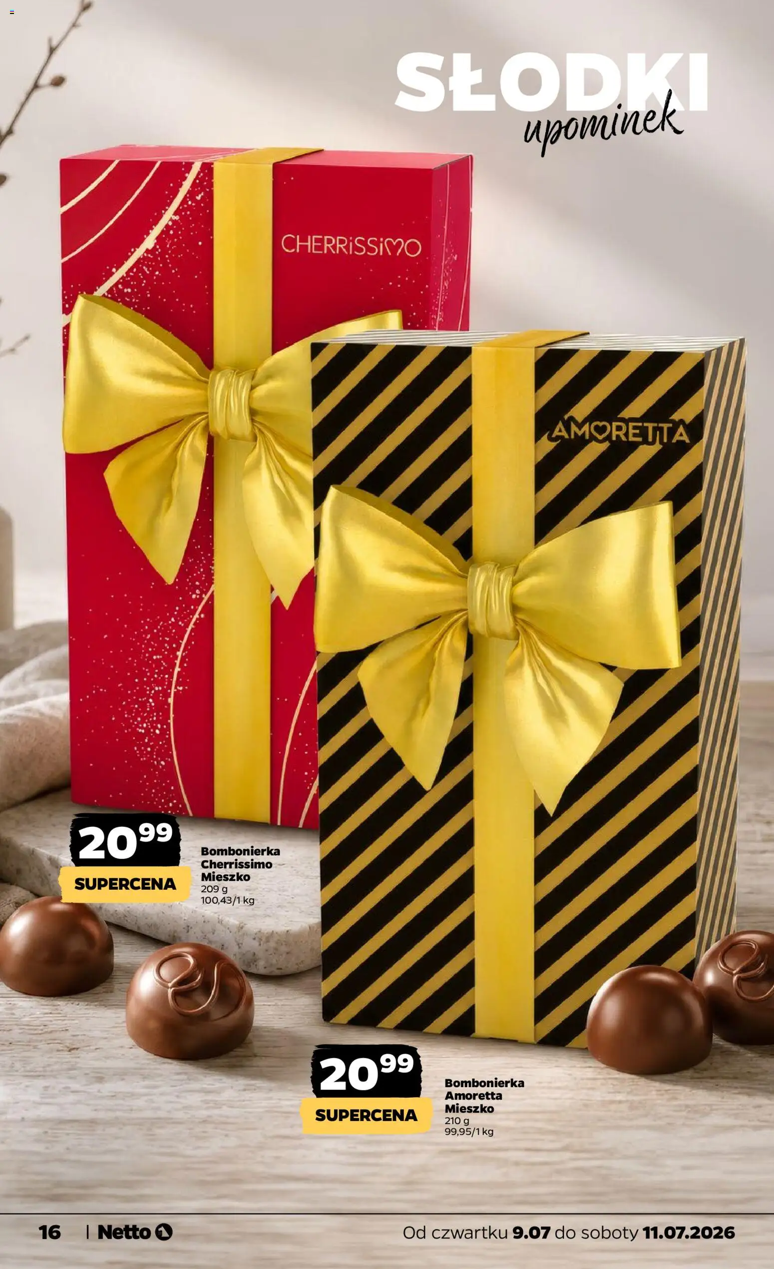 Netto gazetka od czwartku spożywcza od 09.07.2026 | Strona: 16 | Produkty: Bombonierka