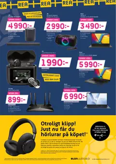Elon erbjudanden - Förhandsvisning av reklamblad från butik Elon aktuell från 22/06/2026 | Sida: 8 | Produkter: Galler, Hörlurar, Router, Wifi