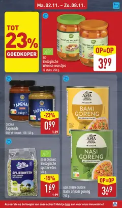 BIO Biologische Weense worstjes, BIO Biologische Weense worstjes, 10 stuks, 250 g. - Voorbeeld van een folder van Aldi, geldig van 02-11-2026 | Pagina: 19 | Producten: Tomaat, Ham, Gevogelte, Kip