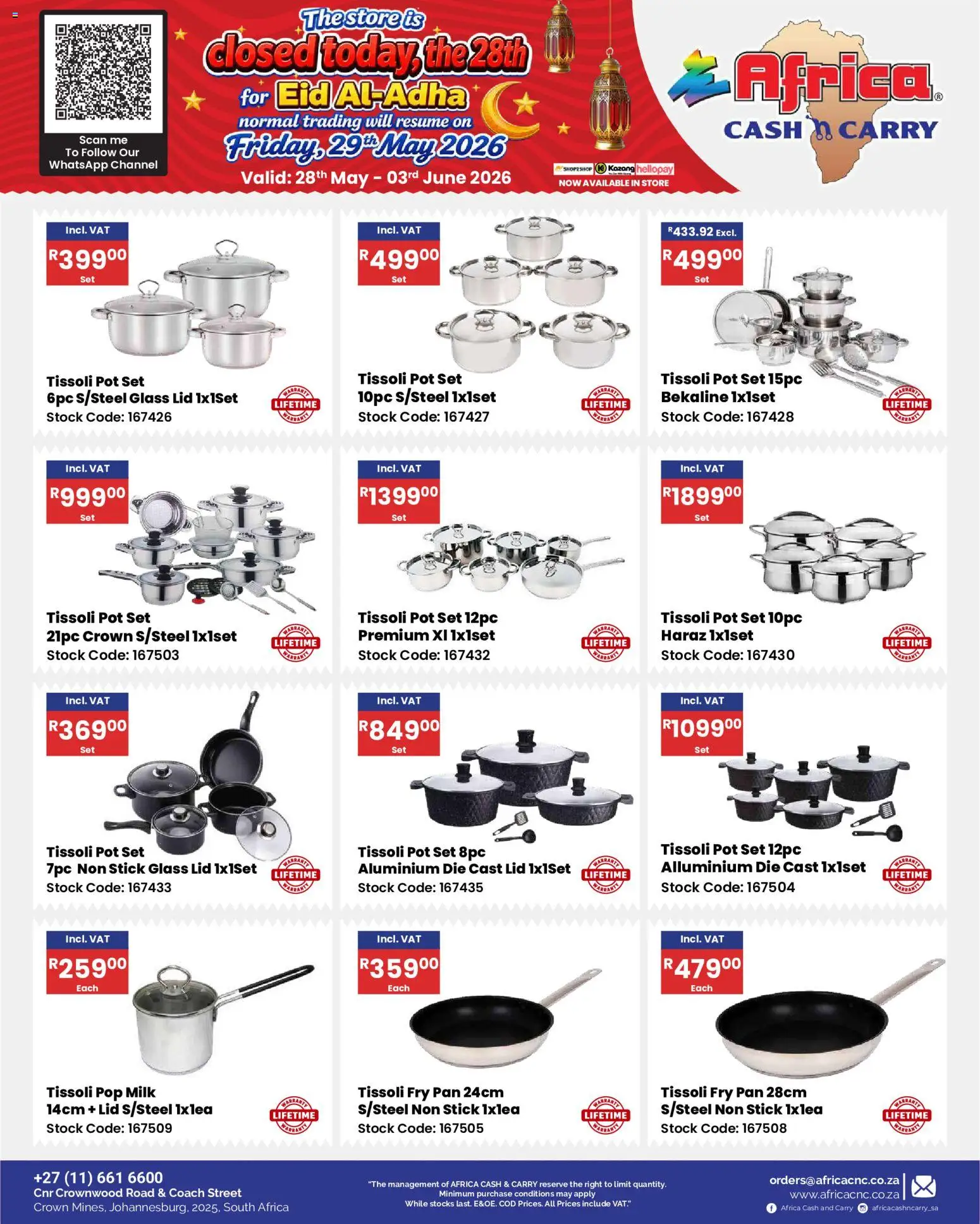New Africa Cash & Carry catalogue – valid from 28.05.2026 | Page: 37 | Products: Milk, Stock