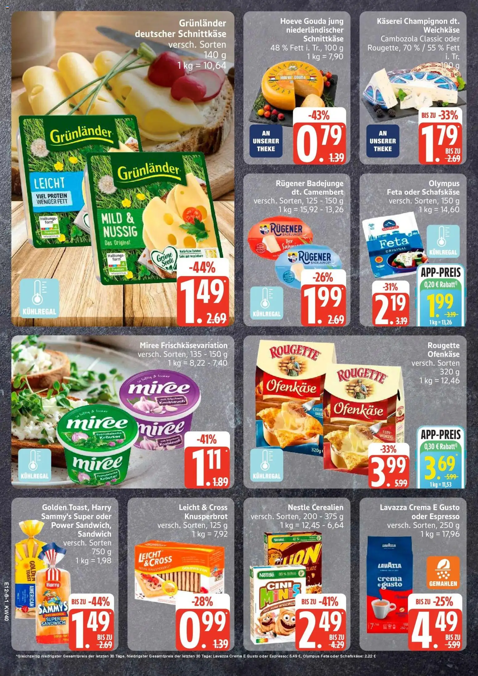 Edeka Prospekt Ammersbek (ab 28.09.2026) » Angebote Online | Seite: 6 | Produkte: Theke, Camembert, Grunlander, Knoblauch