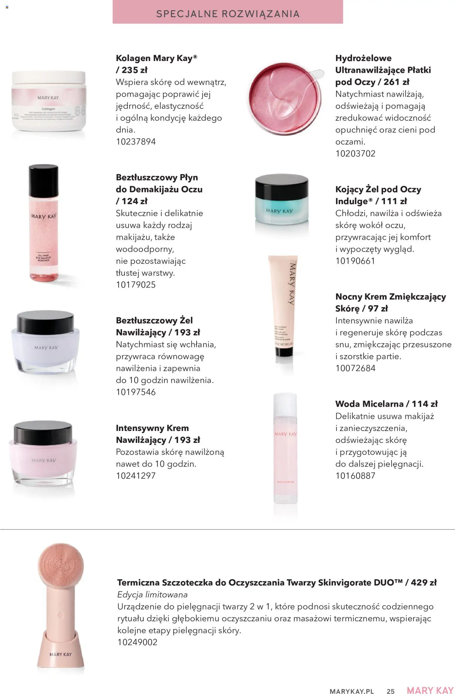 Mary Kay Katalog od 05.10.2026 | Strona: 25 | Produkty: Makijaż, Płatki, Krem, Woda
