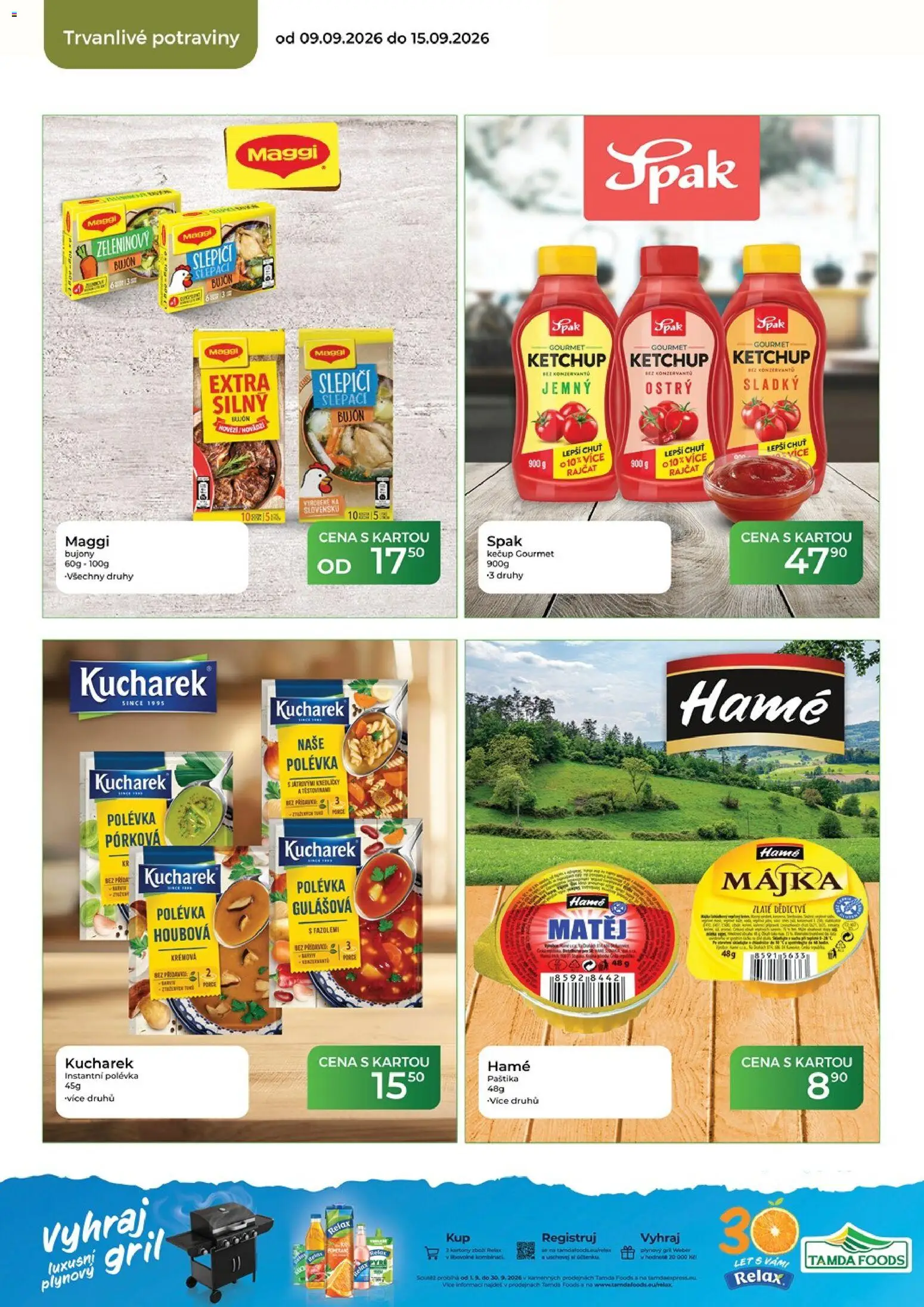 Tamda Foods leták od 09.09.2026 | Strana: 40 | Produkty: Gourmet, Maggi, Potraviny, Paštika