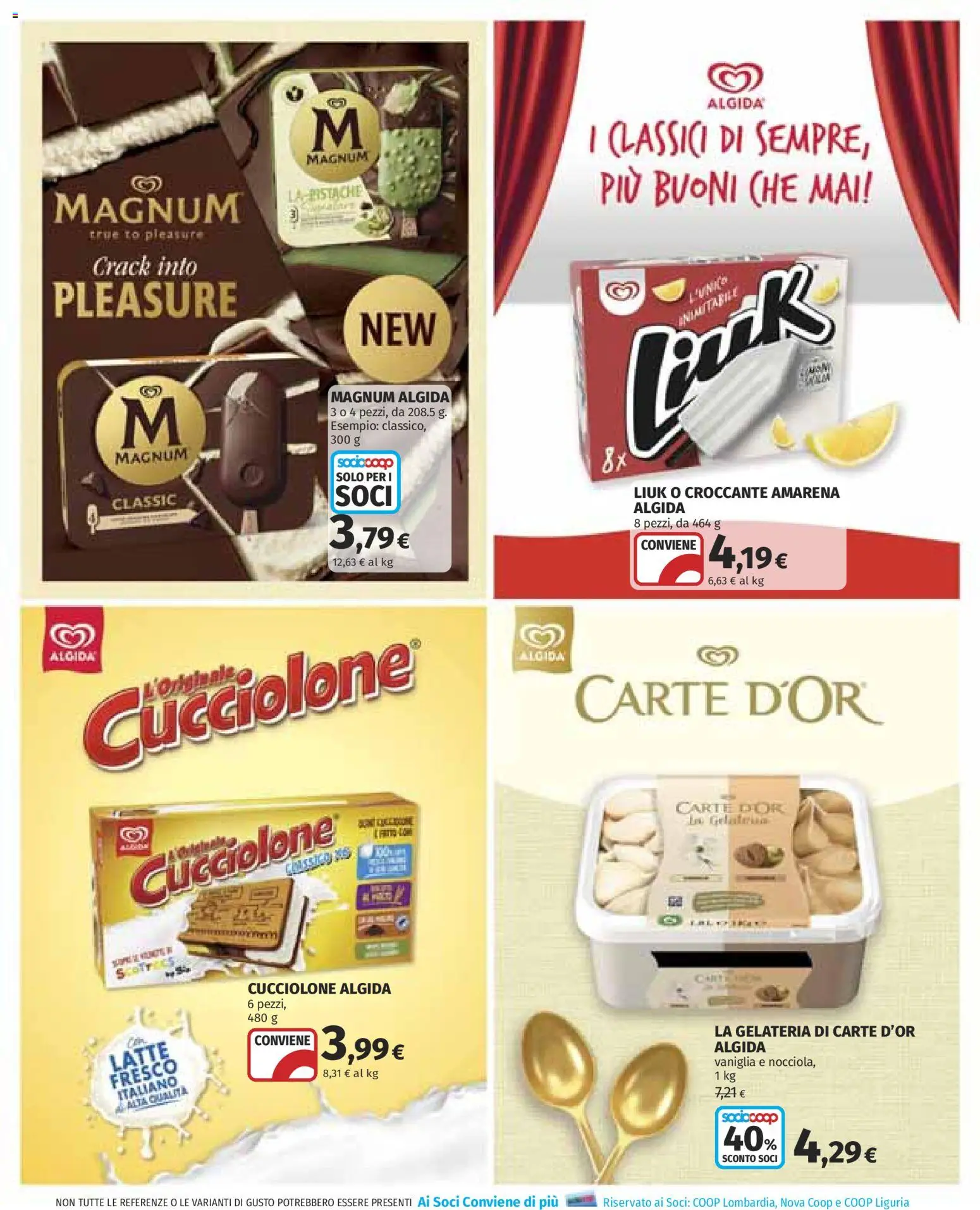 Volantino COOP del 20/08/2026 | Pagina: 20 | Prodotti: Vaniglia, Magnum, Latte, Amarena