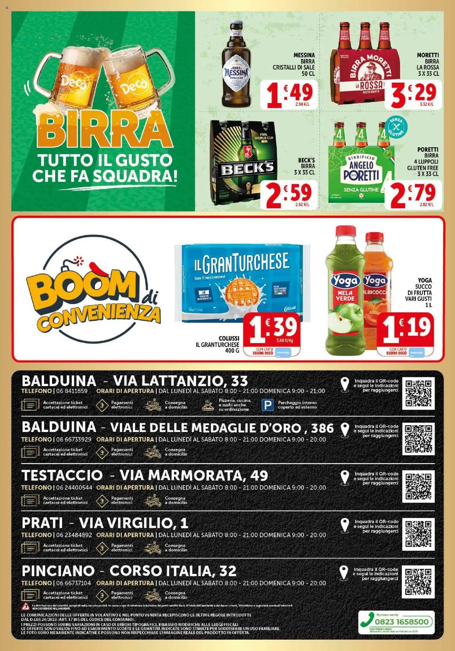 Volantino Decò del 10/07/2026 | Pagina: 6 | Prodotti: Succo, Birra, Tè, Sushi