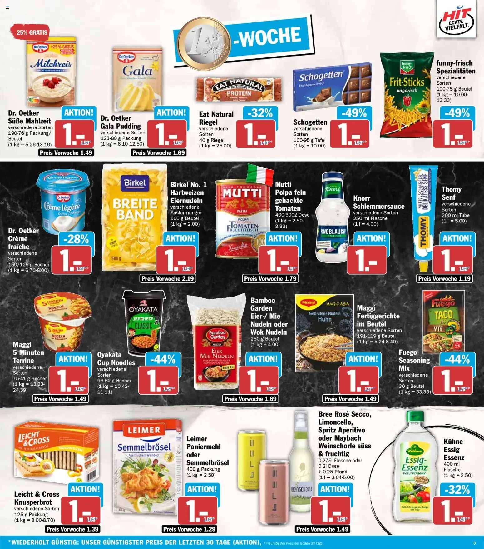 HIT Prospekt 	 – gültig ab 09.03.2026 | Seite: 3 | Produkte: Eier, Pudding, Knoblauch, Schogetten