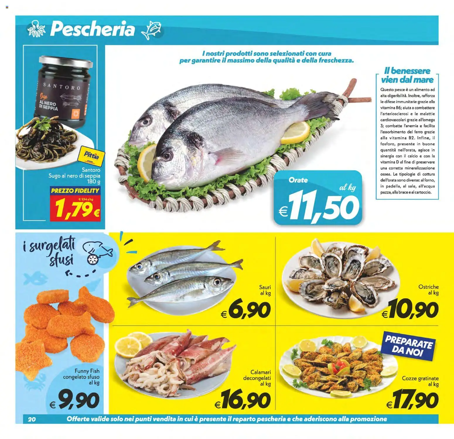 Volantino SuperConveniente del 01/09/2026 | Pagina: 20 | Prodotti: Cozze, Calamari, Ferro, Sugo